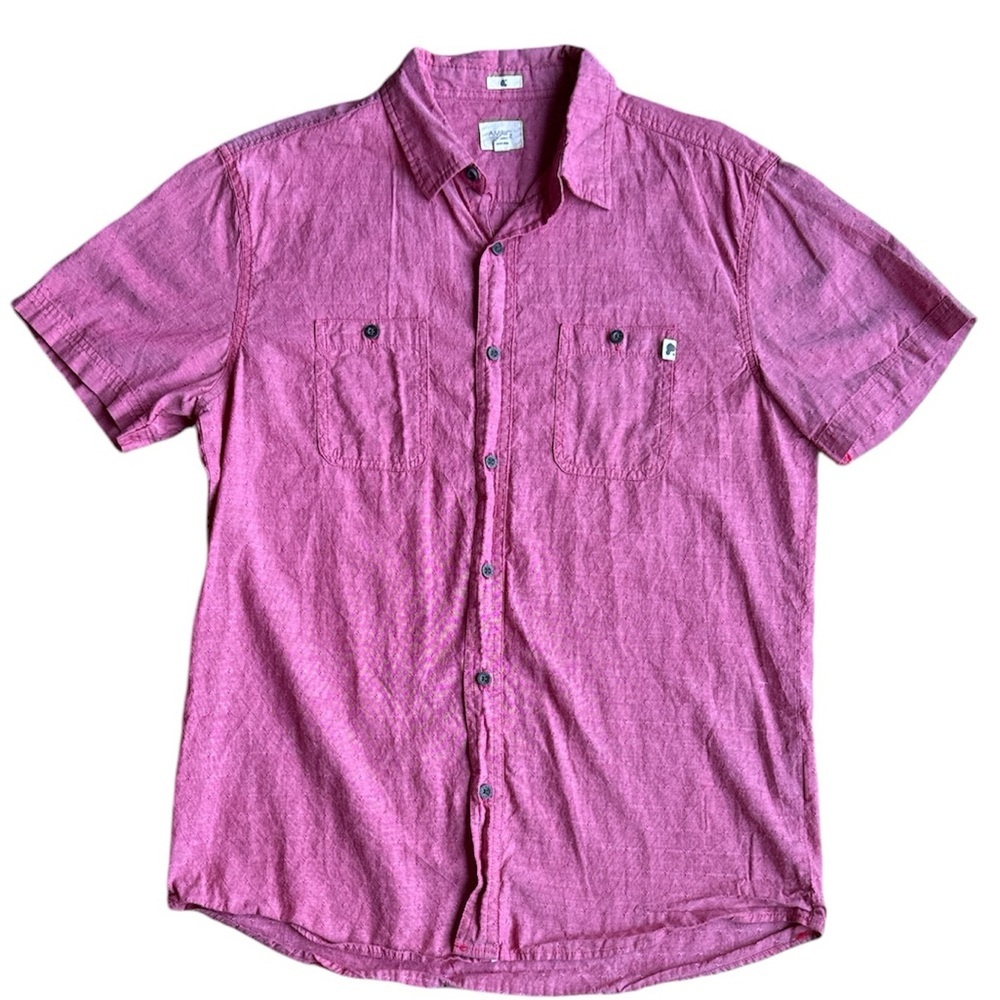Men’s Ambig Short Sleeve Button Up Shirt Large